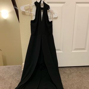 long black high low dress